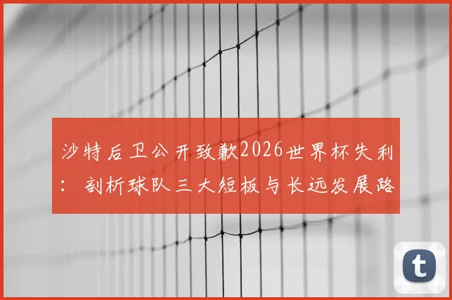 沙特后卫公开致歉2026世界杯失利：剖析球队三大短板与长远发展路径
